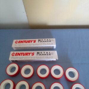 Bundle: 2 x CENTURY'S Metal Markers with 10 Rolls Plumbing Tape