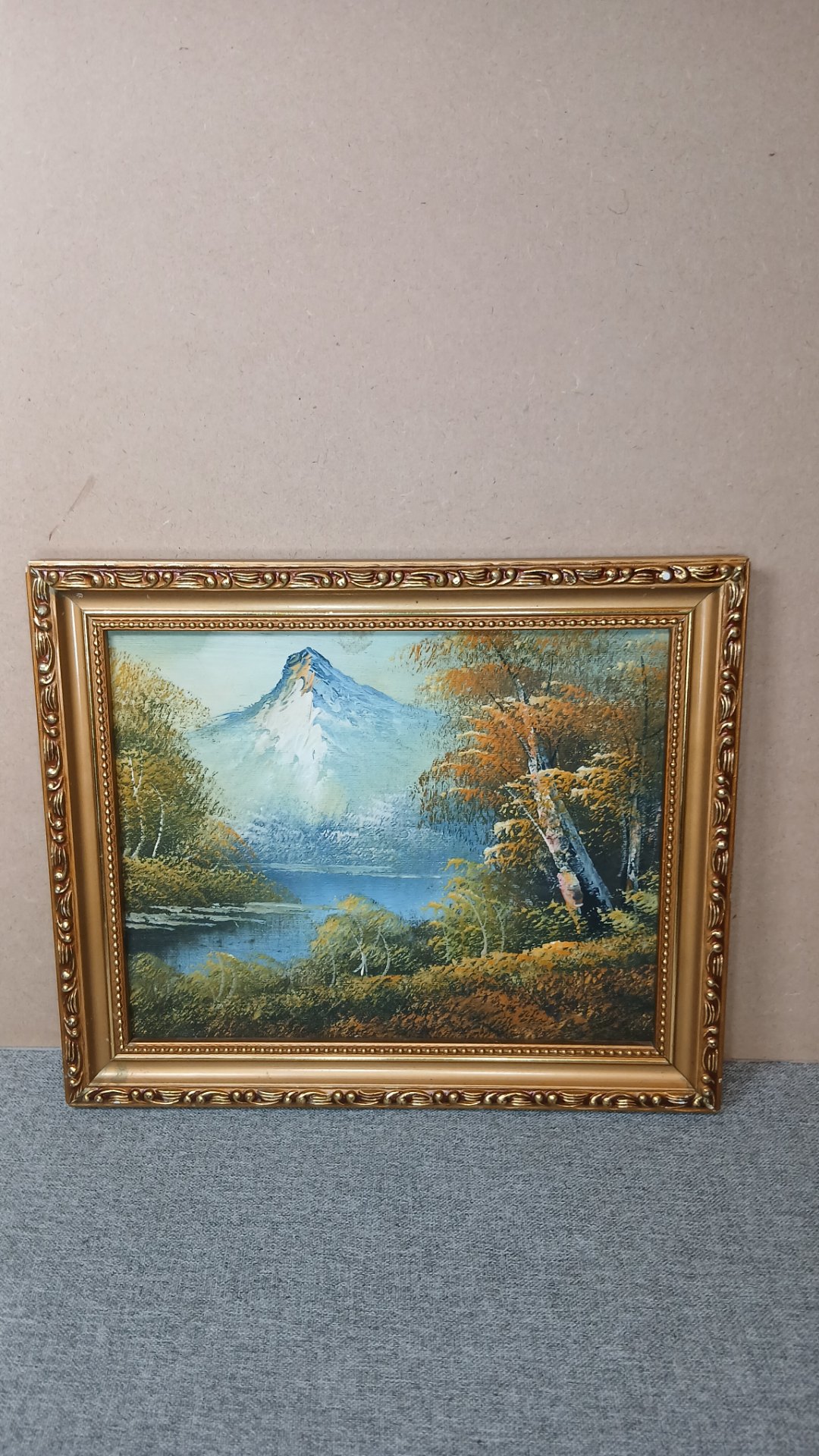Framed Landscape Painting – Decorative Gold Frame, 30cm x 25cm