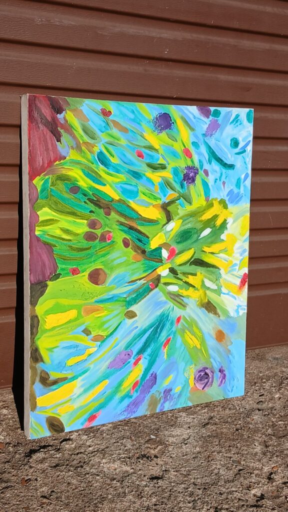 Vibrant Abstract Painting on Canvas – 76cm x 61cm