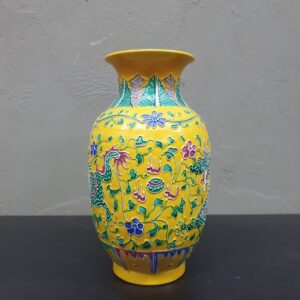 Chinese Yellow-ground Porcelain Vase (Reproduction)