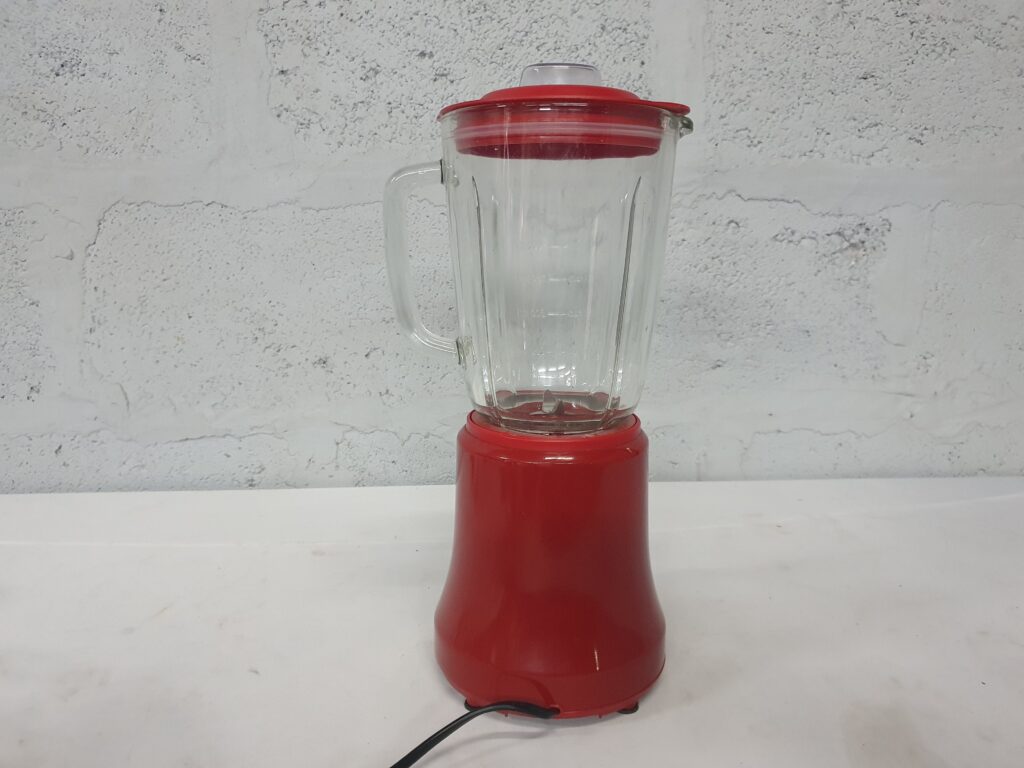 Haden Red Table Blender with Glass Jar and Lid — 34cm