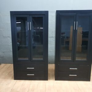 Pair of Tall Freestanding Cabinets / Wardrobes, 93 x 46 x 180 cm