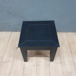 Small Black Square Side Table, Painted Wood/Veneer, 50 x 50 x 45 cm