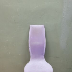 Purple/Lilac Upholstered High-Back Chair with Chrome Legs