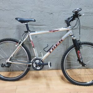 Trek 4300 Mountain Bicycle — Silver Frame with Front Suspension