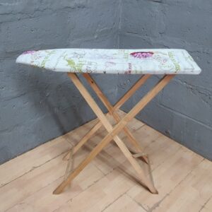 Folding Wooden Ironing Board with Printed Fabric Cover