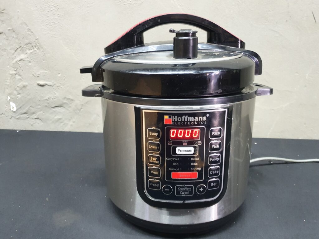 Hoffmans HM-716 Electric Pressure Cooker, 6.5L, Stainless-look Finish