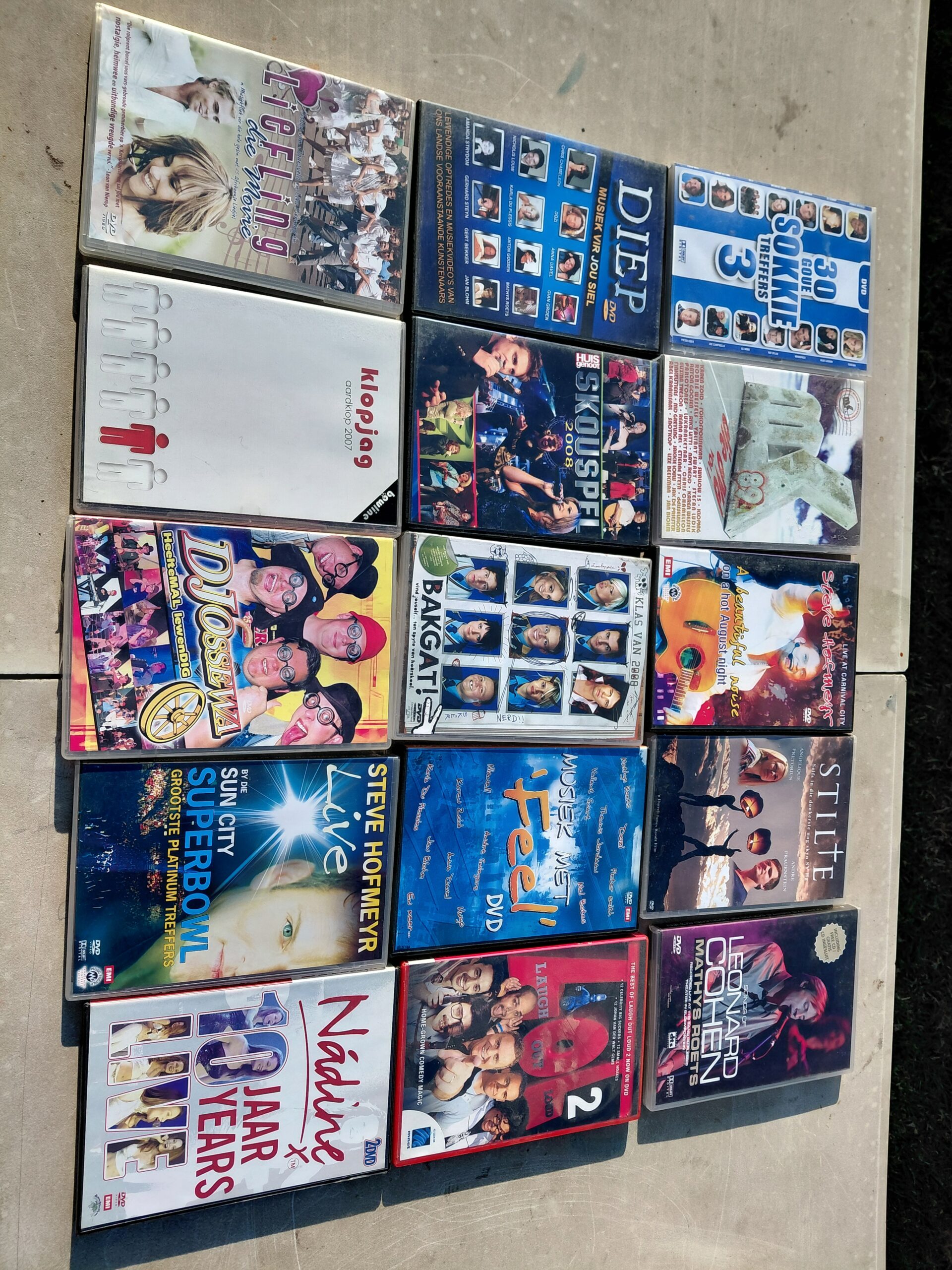 Lot of 20 Afrikaans DVD Cases — Mixed Titles (bundle)