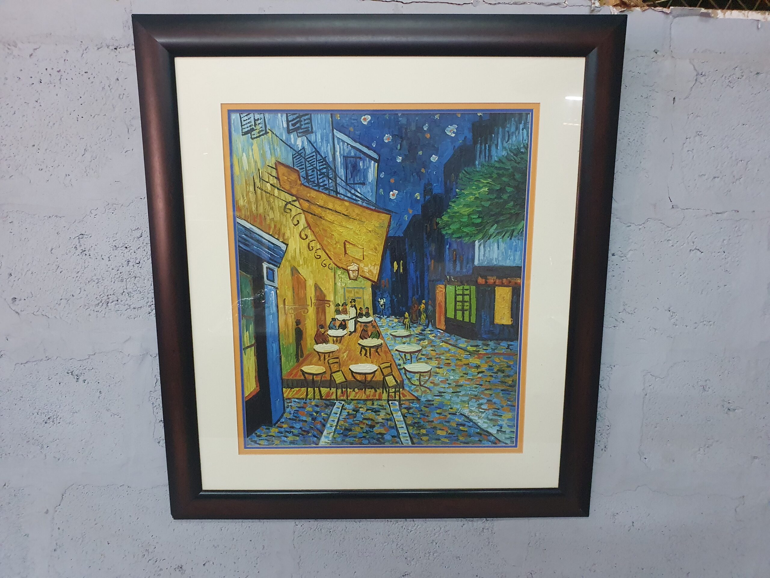 Framed Impasto-Style Painting under Glass, 90 x 82 cm (frame-only, )