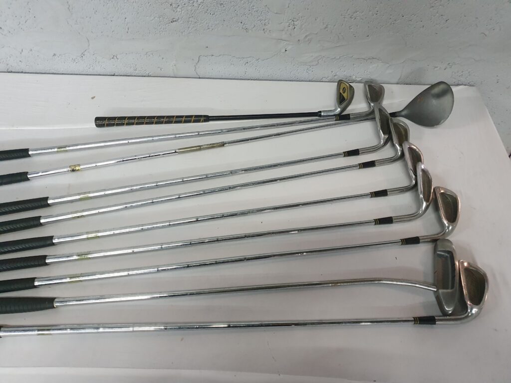 Lot of 9 Assorted Used Golf Clubs – Mixed Brands, Fair Cosmetic Wear