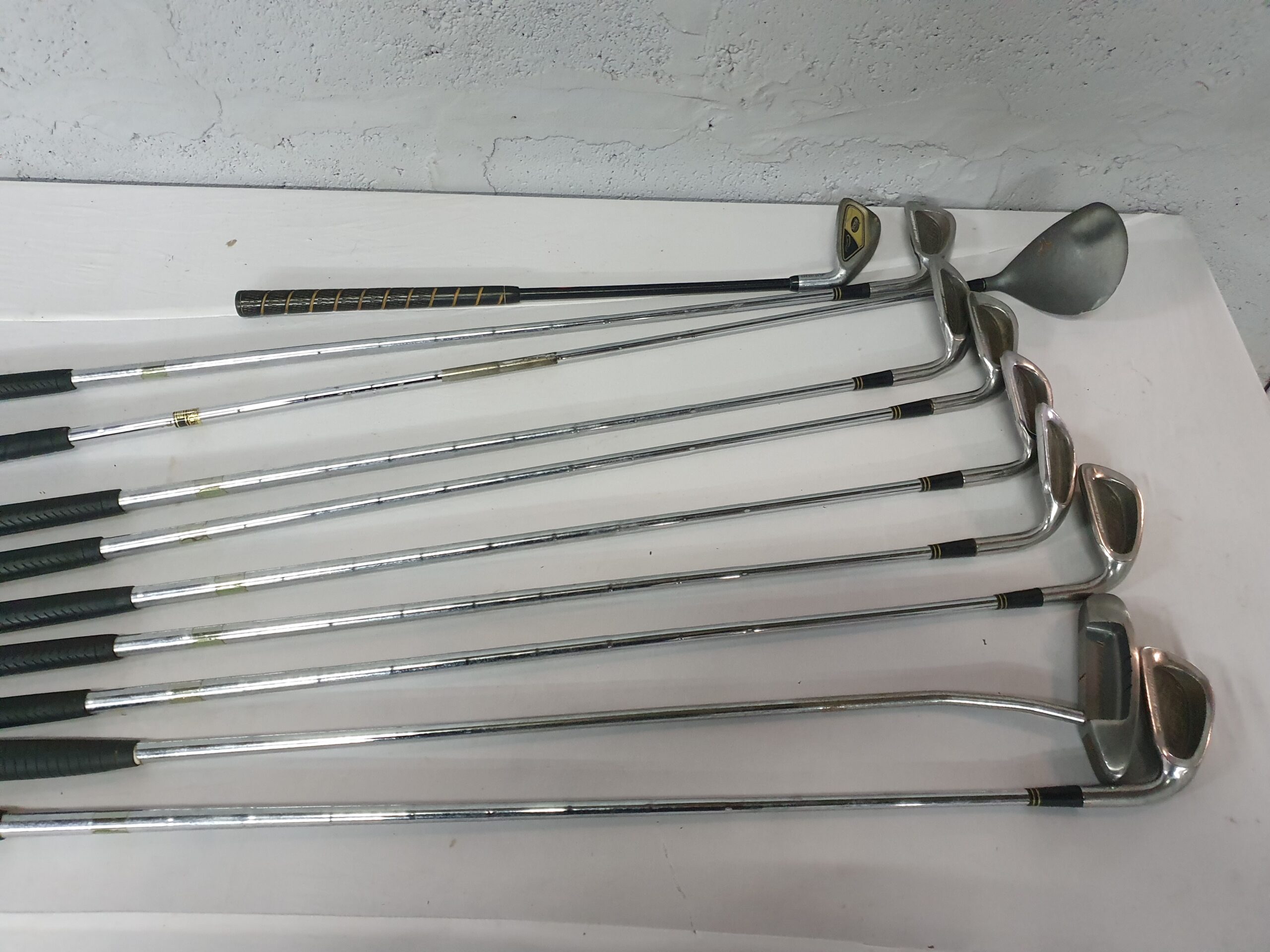 Lot of 9 Assorted Used Golf Clubs – Mixed Brands, Fair Cosmetic Wear