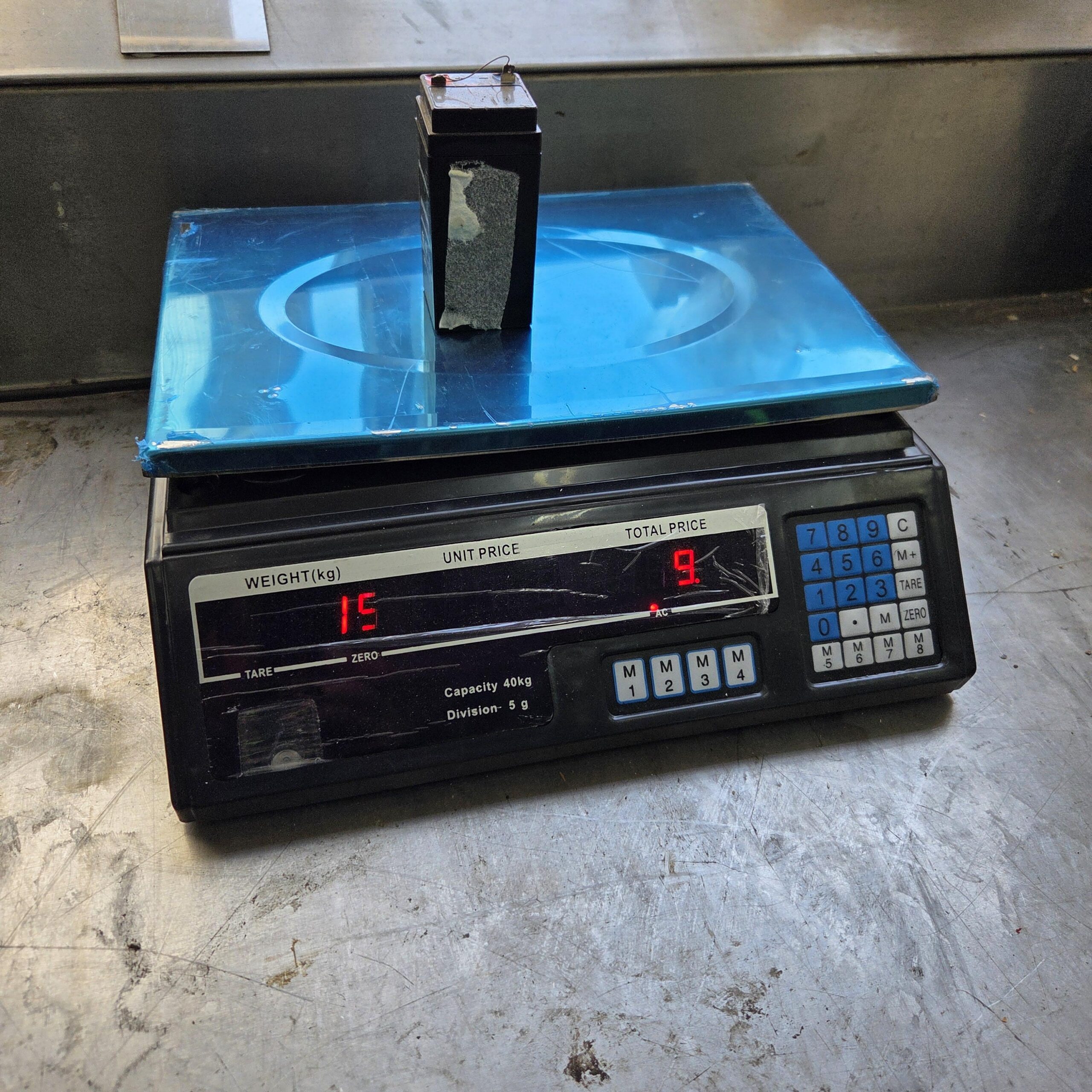 Countertop Digital Price Computing Scale, 40 kg Capacity, Backlit LCD