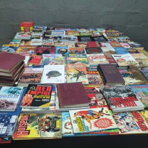 Large mixed lot of used books, annuals & comics — Asterix, Hotspur, Walking Dead, history & more
