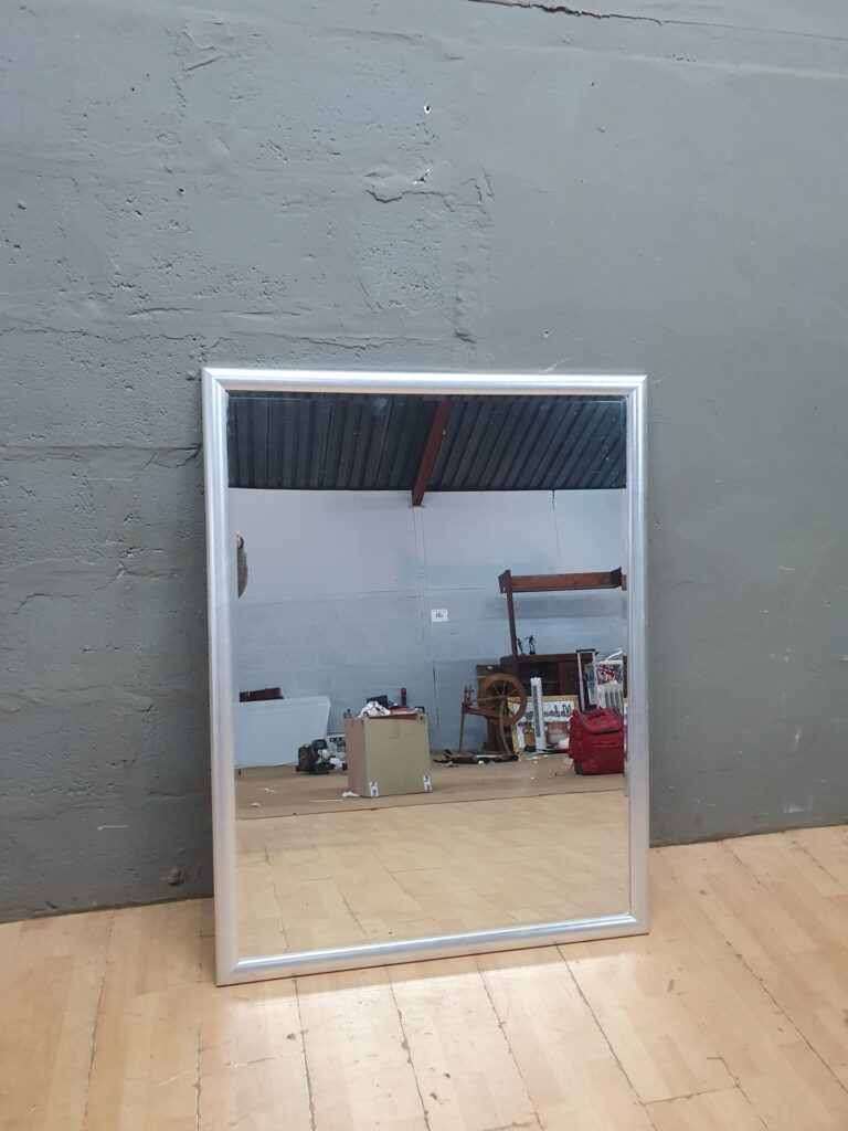 Full‑length Framed Mirror 97 x 128 cm — Silver Finish, Glass Intact, Cosmetic Frame Wear