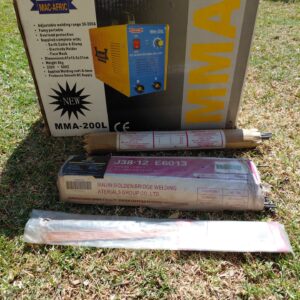 MAC-AFRIC MMA-200L DC Inverter Welder + Leads, Earth Clamp & Electrode Packs (worked last time)