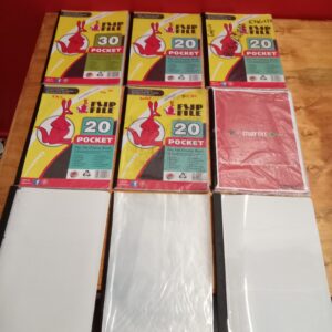 Lot of 9 Flip File Display Books – Assorted 20/30 Pocket
