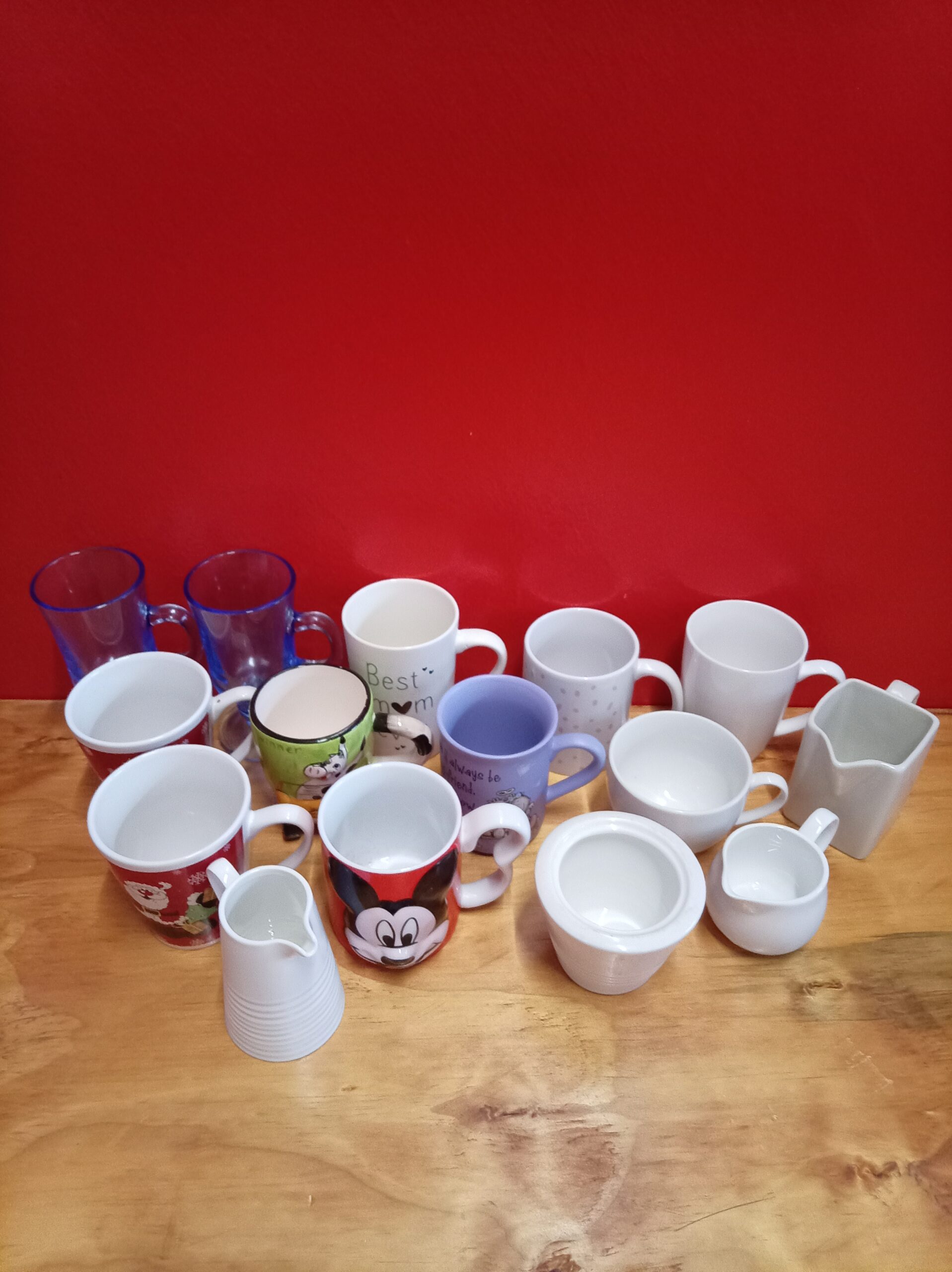 Mixed Lot of Assorted Coffee & Tea Mugs with Small Serving Pieces (Approx. 15)