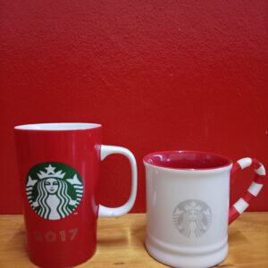 Pair of Starbucks Ceramic Mugs (2017 print)