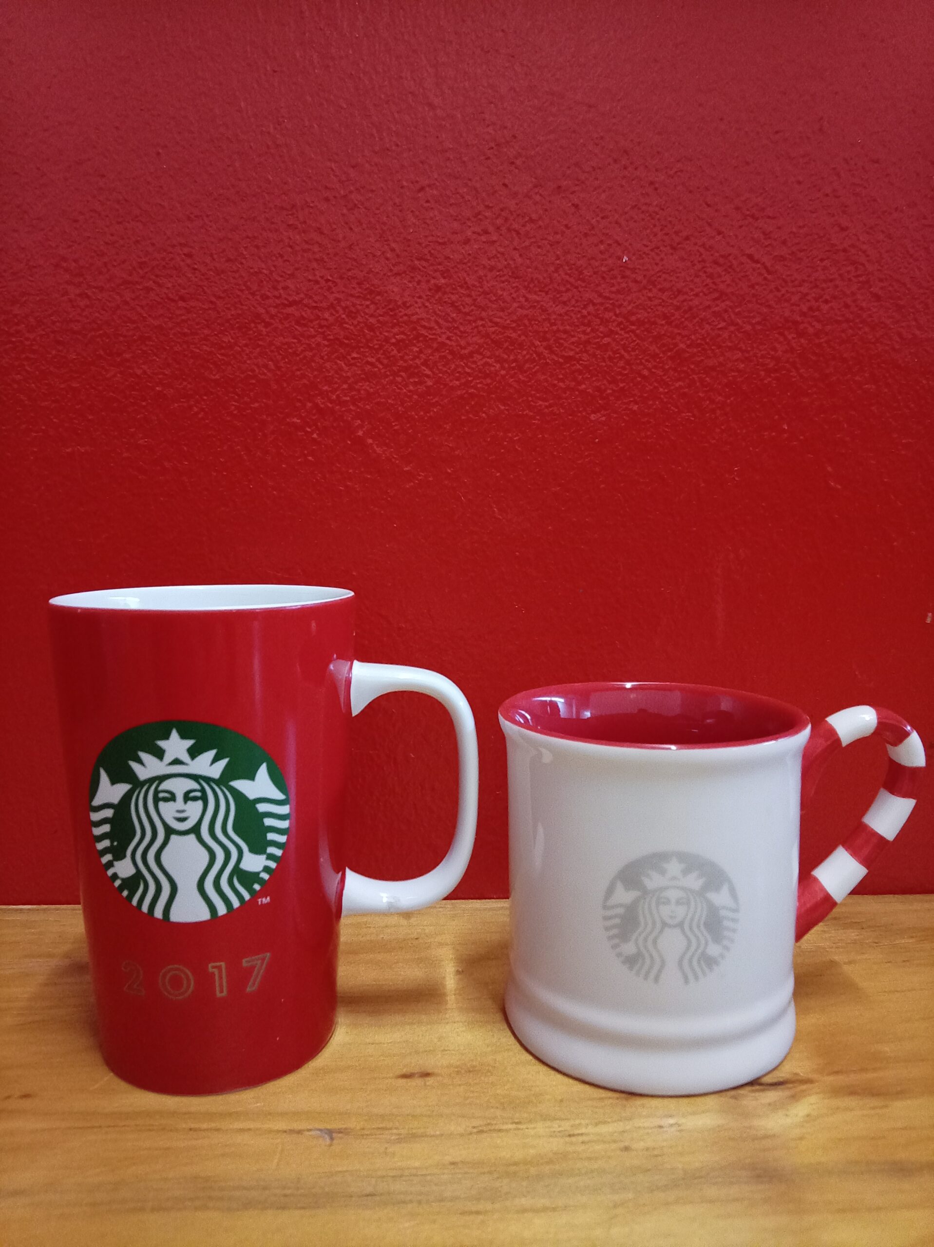 Pair of Starbucks Ceramic Mugs (2017 print)