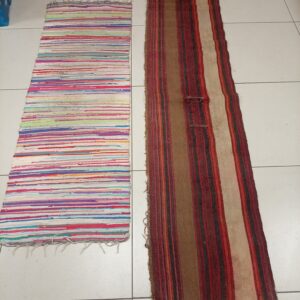 Pair of Woven Carpet Runners — 2.1m x 55cm & 1.84m x 56cm (seller-confirmed)