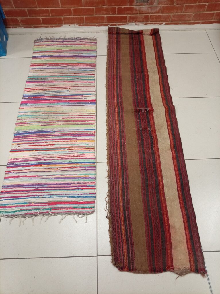 Pair of Woven Carpet Runners — 2.1m x 55cm & 1.84m x 56cm (seller-confirmed)