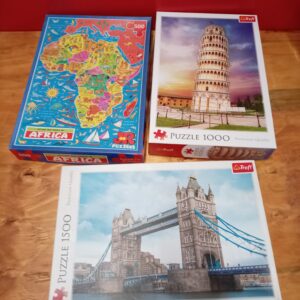 Bundle of 3 Boxed Jigsaw Puzzles — 500 / 1000 / 1500 pcs