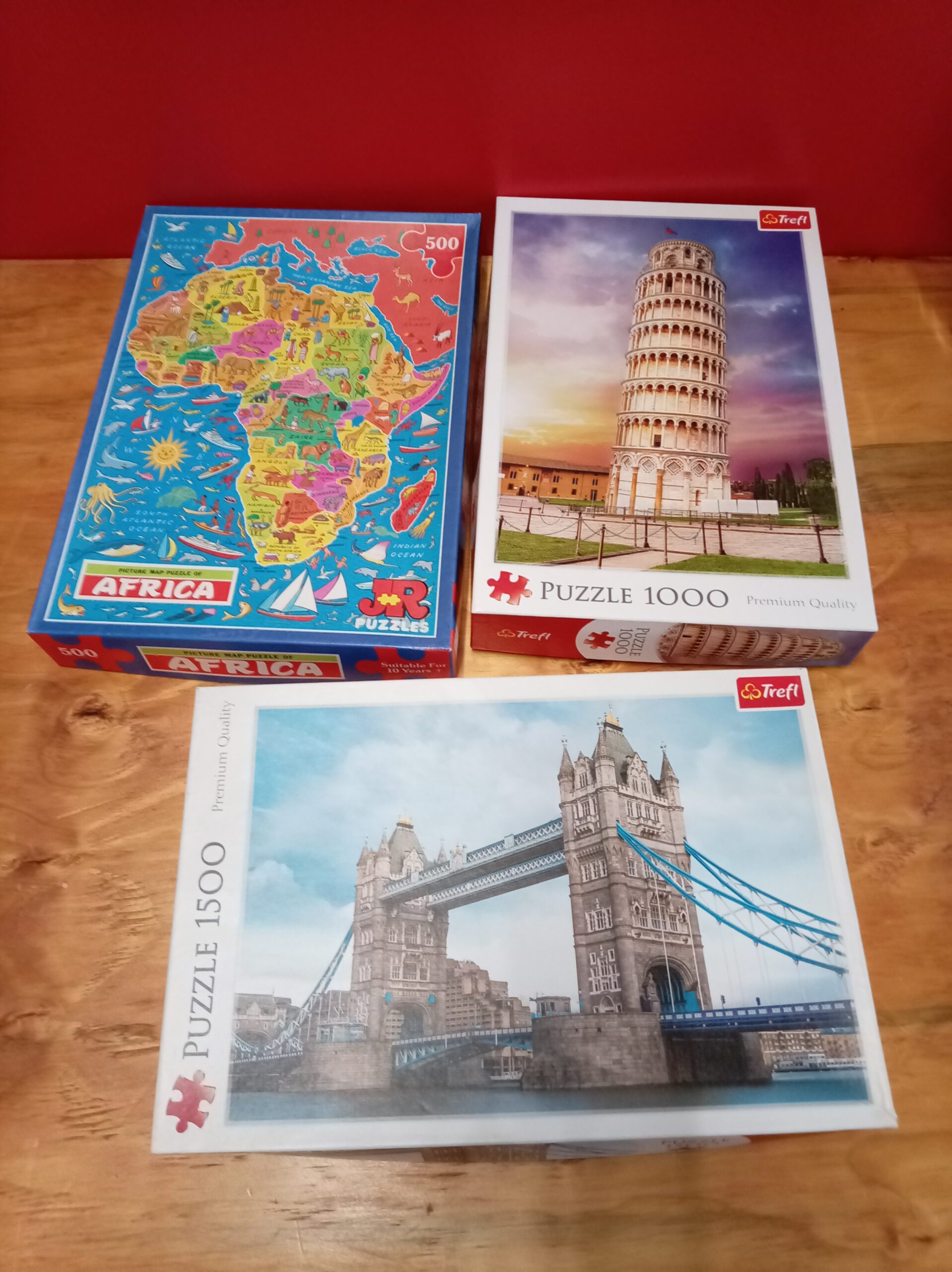 Bundle of 3 Boxed Jigsaw Puzzles — 500 / 1000 / 1500 pcs