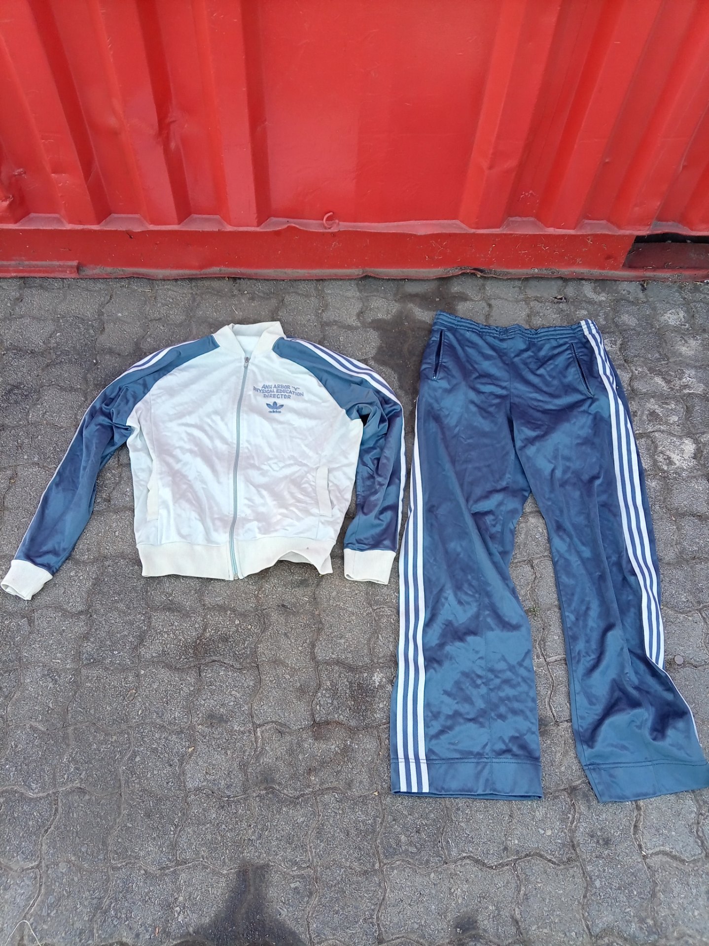 Vintage Adidas ATP Keyrolan Tracksuit – Ann Arbor ‘Y’ Physical Education Director (Jacket M, Pants L)