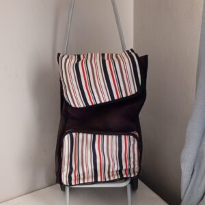 Foldable Shopping Trolley Bag on Metal Frame with Wheels — Single Item