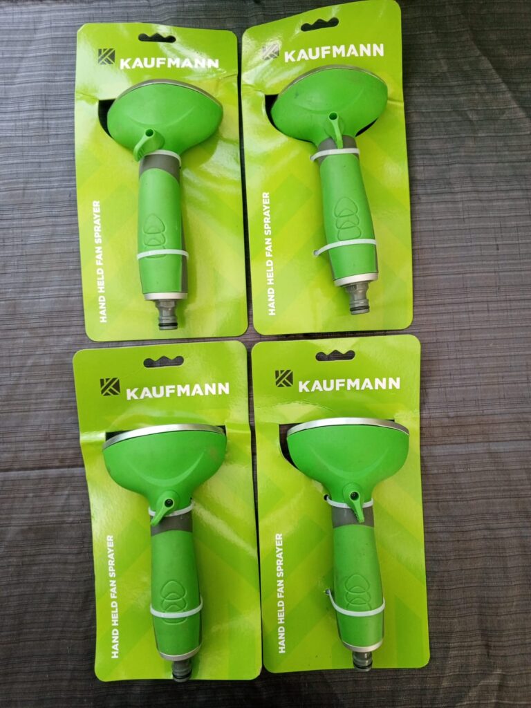 Lot of 4 Kaufmann Hand-Held Fan Sprayers (Green/Grey)