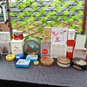 Mixed Lot of ~20 Assorted Decorative Tin Containers (Joblot)
