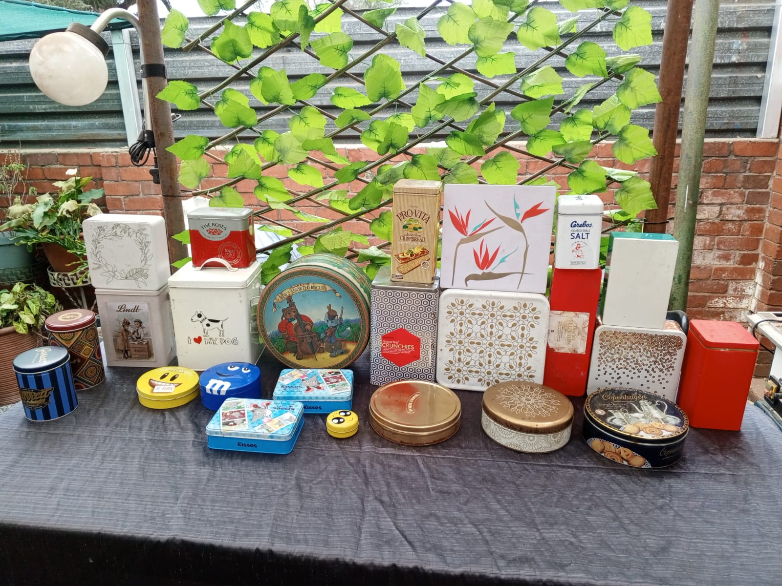 Mixed Lot of ~20 Assorted Decorative Tin Containers (Joblot)