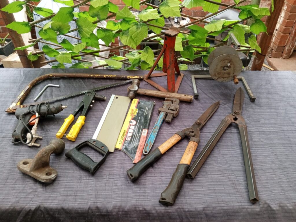 Joblot of Assorted Hand Tools – Approx. 12 Pieces (Rust & Repair Visible)