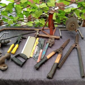 Joblot of Assorted Hand Tools – Approx. 12 Pieces (Rust & Repair Visible)