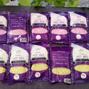 Bundle of 10 Sealed Hot Wax Bead Bags (300g each) – Pink & Yellow/Cream