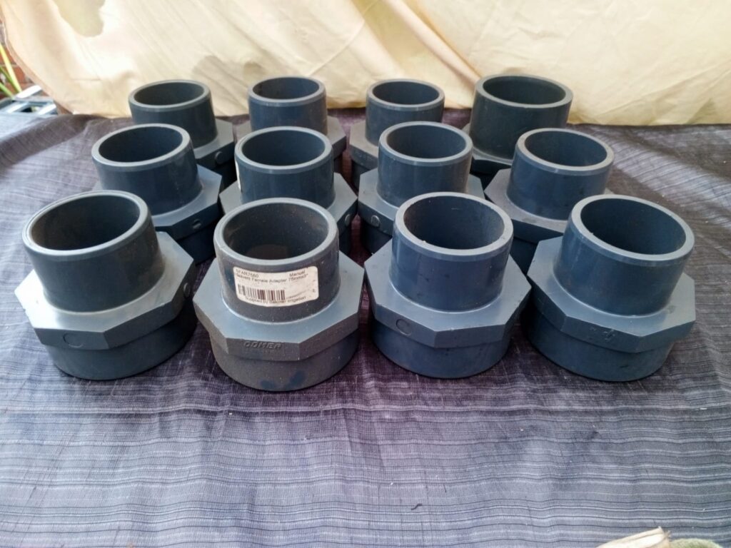 Set of 75mm Solvent-Weld Female Pipe Adapters (12 claimed)