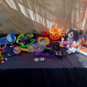 Mixed Toys Joblot — Assorted Children's Toys, Nerf-Style Gun, Pumpkin Bucket
