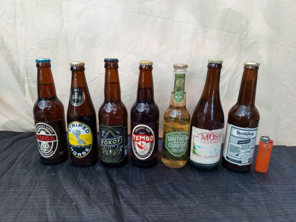 Lot of 7 Assorted Sealed Bottled Beers & Alcoholic Beverages (Mixed Brands)