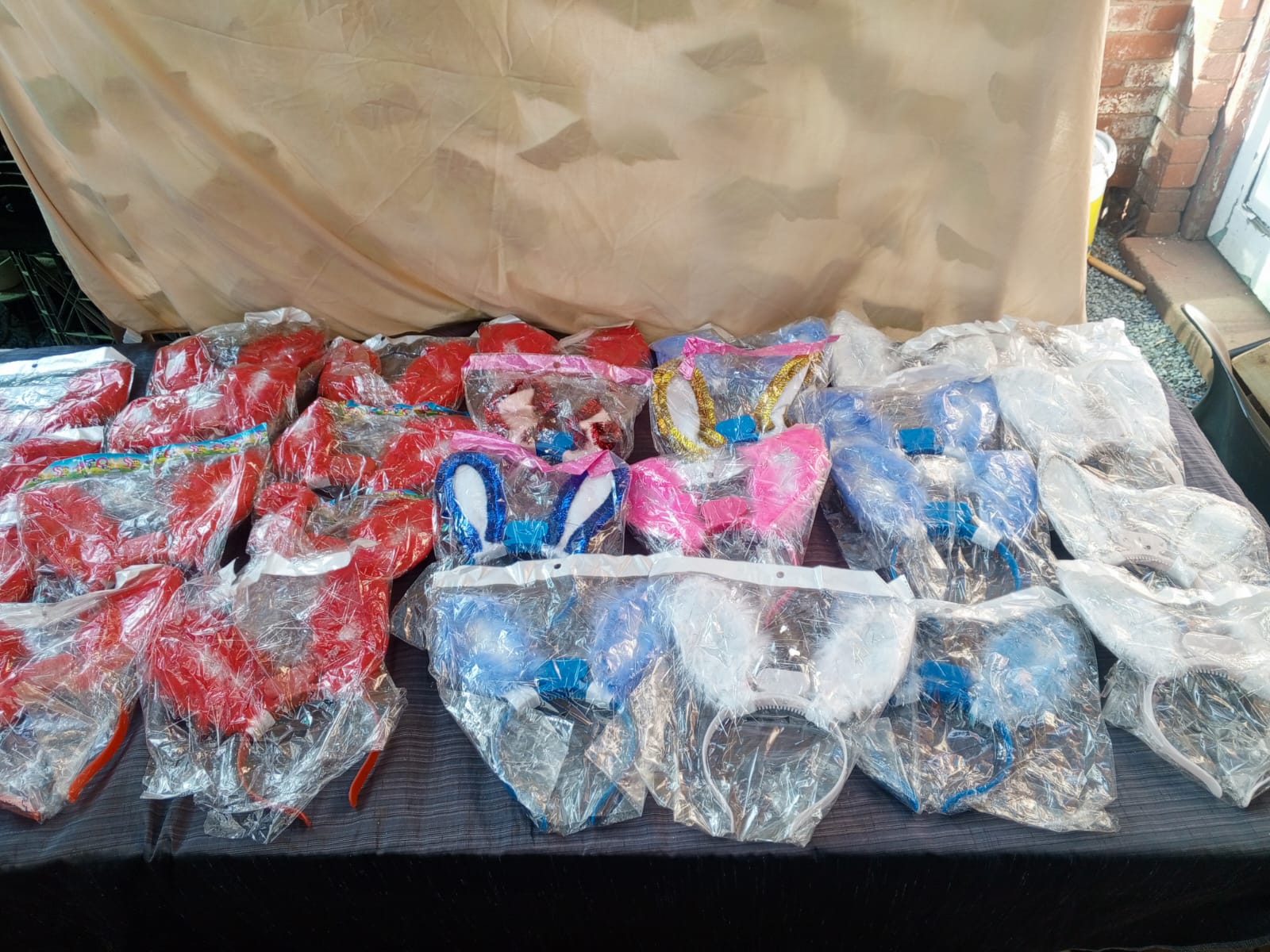 Joblot 27 Party Bunny Ear Headbands (Alice Bands) — Assorted Colours, Individually Bagged