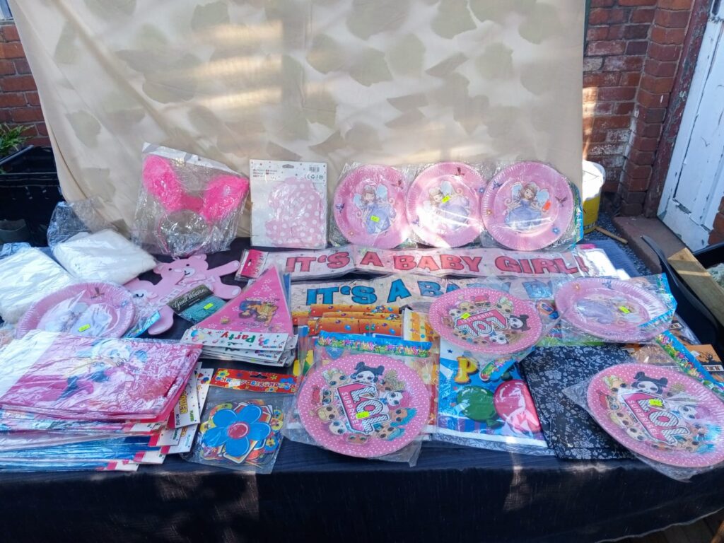 Mixed Baby/Girl/LOL Themed Party Supplies Lot — Packaged Plates, Banners, Confetti & More
