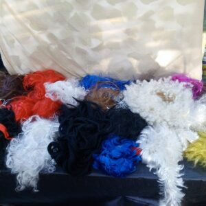 Lot of 22 Mixed Colourful Party Wigs – Assorted Styles (Used)