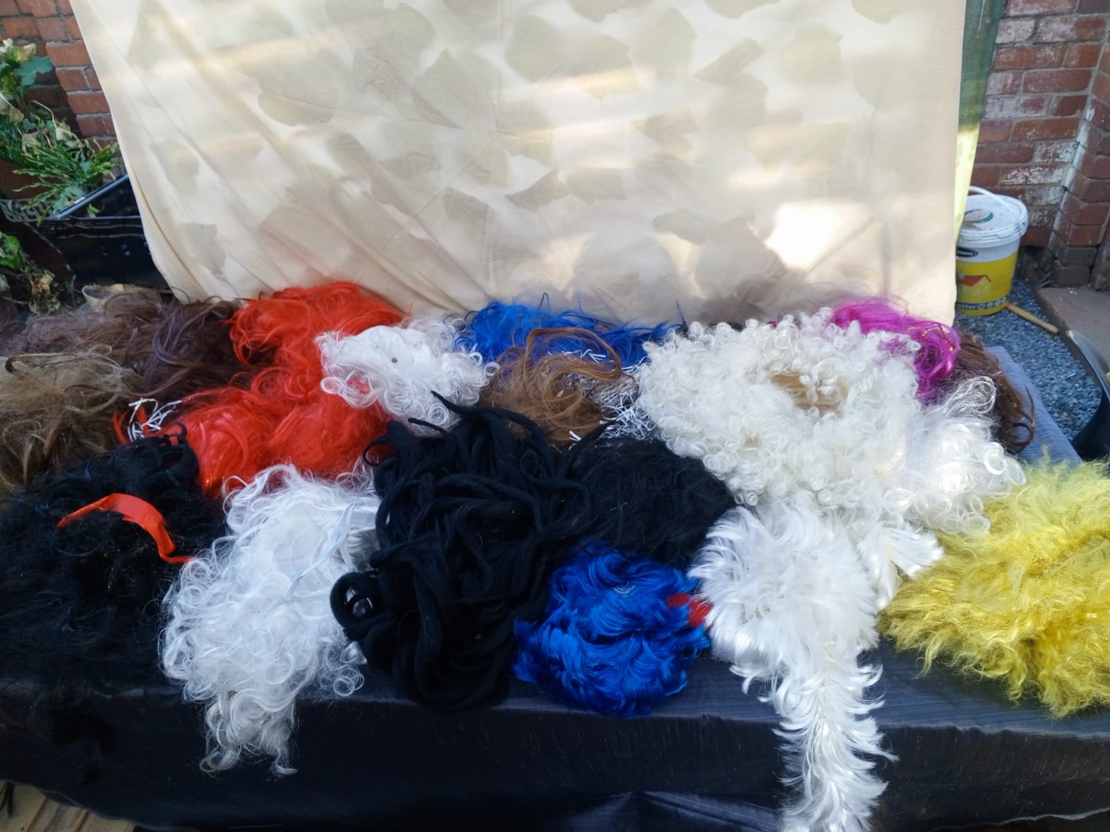 Lot of 22 Mixed Colourful Party Wigs – Assorted Styles (Used)