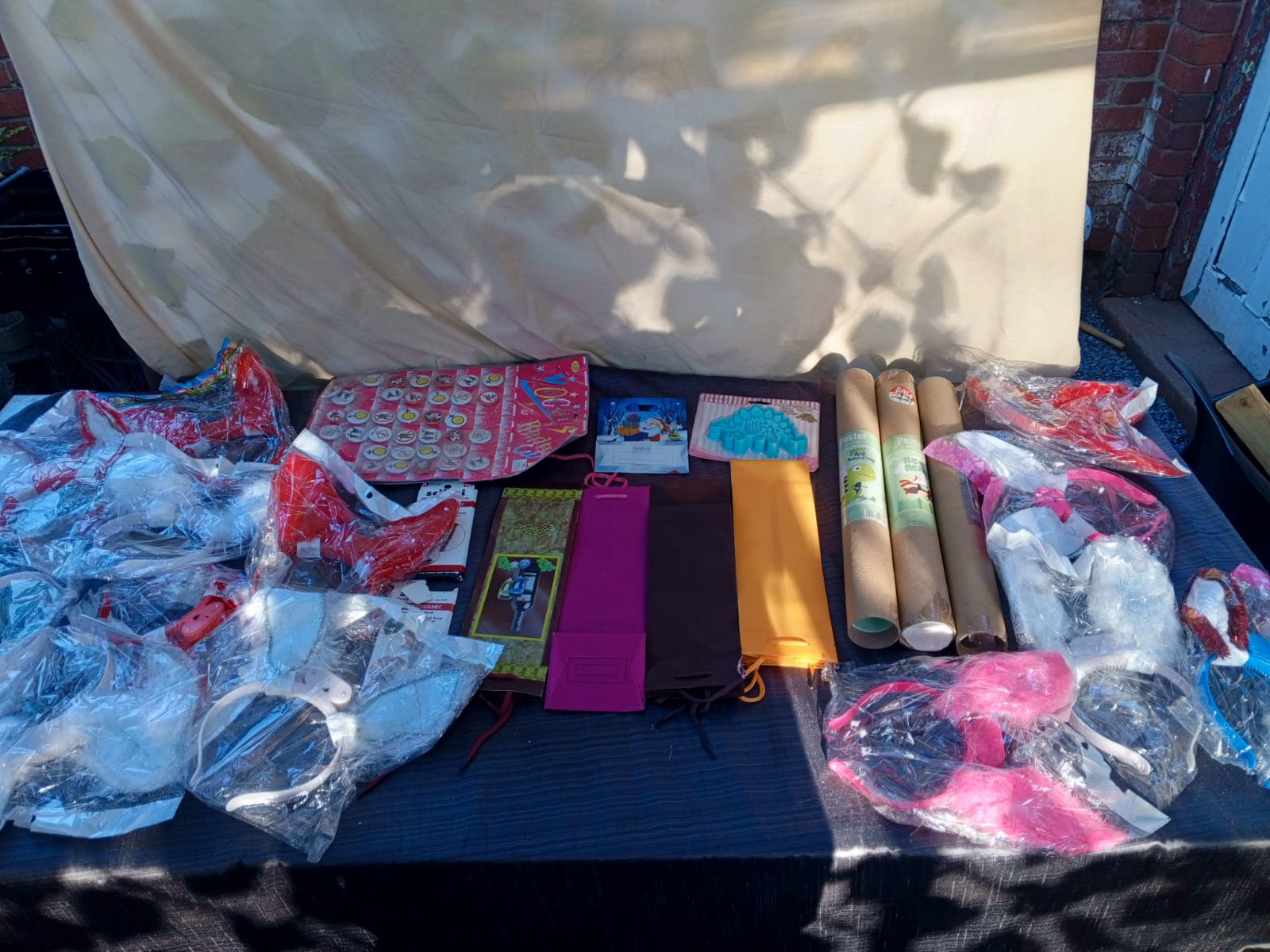 Mixed Lot of Packaged Party Accessories – Poster Tubes, Headbands, Badges & More