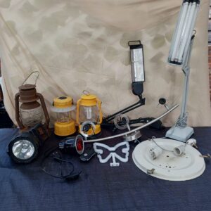 Mixed lot of lanterns, lamps & light fittings (approx. 11 pieces)