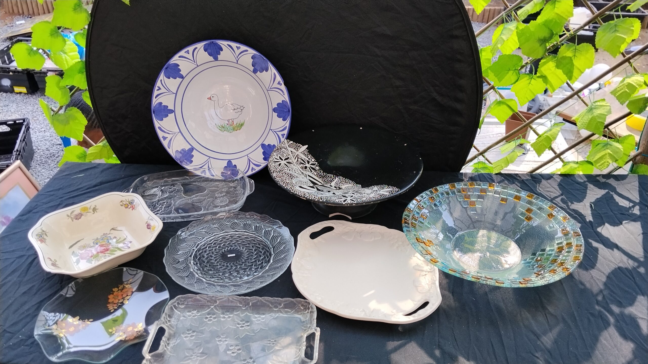 Job Lot of Serving Bowls, Dishes and Platters – Mixed Glass & Ceramic (9pcs approx.)