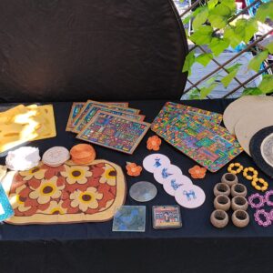 Mixed lot of decorative placemats, coasters & napkin rings — approx. 30–40 pieces