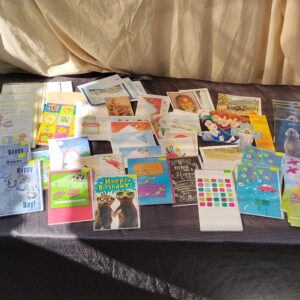 Mixed Lot of Assorted Greeting Cards (Bulk, Many Sleeved with Envelopes)