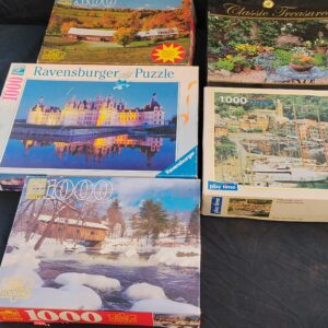 Mixed Lot of 5 Boxed Jigsaw Puzzles (includes Ravensburger box)