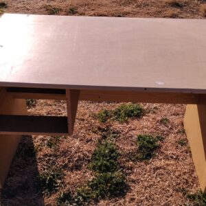 Sturdy Office Desk with Two Open Shelves – 120cm x 75cm, Used Condition