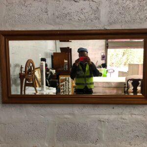 Large Wall Mirror with Wooden Frame – 136 x 67 cm